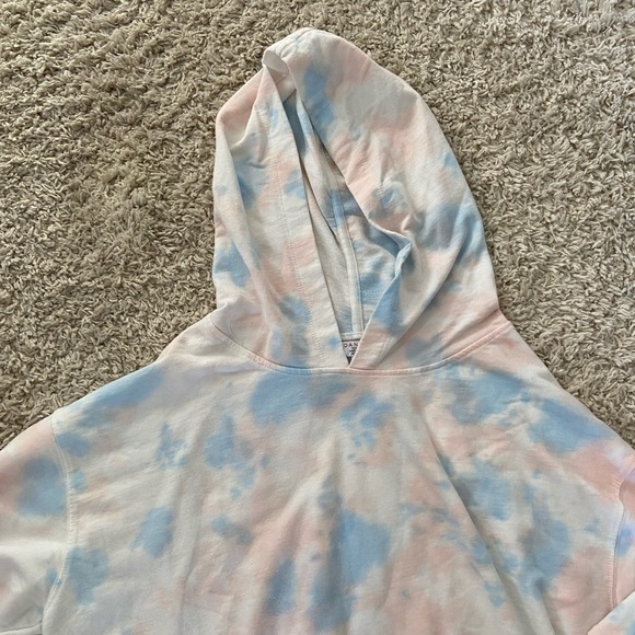 Danskin Women’s Pink/Blue/White Tie Dye Hoodie Sz M - Picture 6 of 9